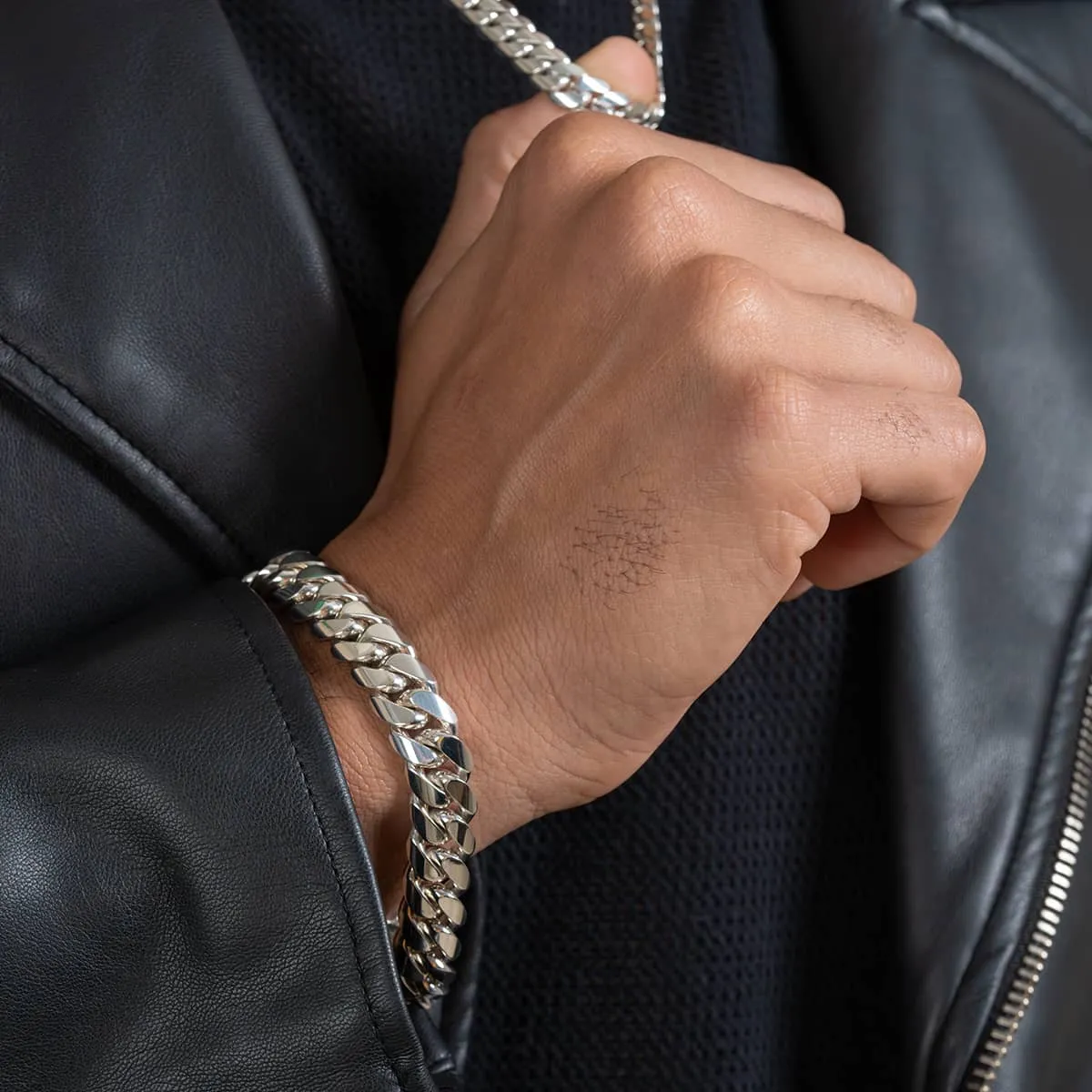 12mm Silver Cuban Link Bracelet – Handcrafted in 950 Silver