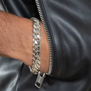 12mm Silver Cuban Link Bracelet – Handcrafted in 950 Silver