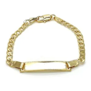 14k Gold Filled CUBAN LINK ID BRACELET 6