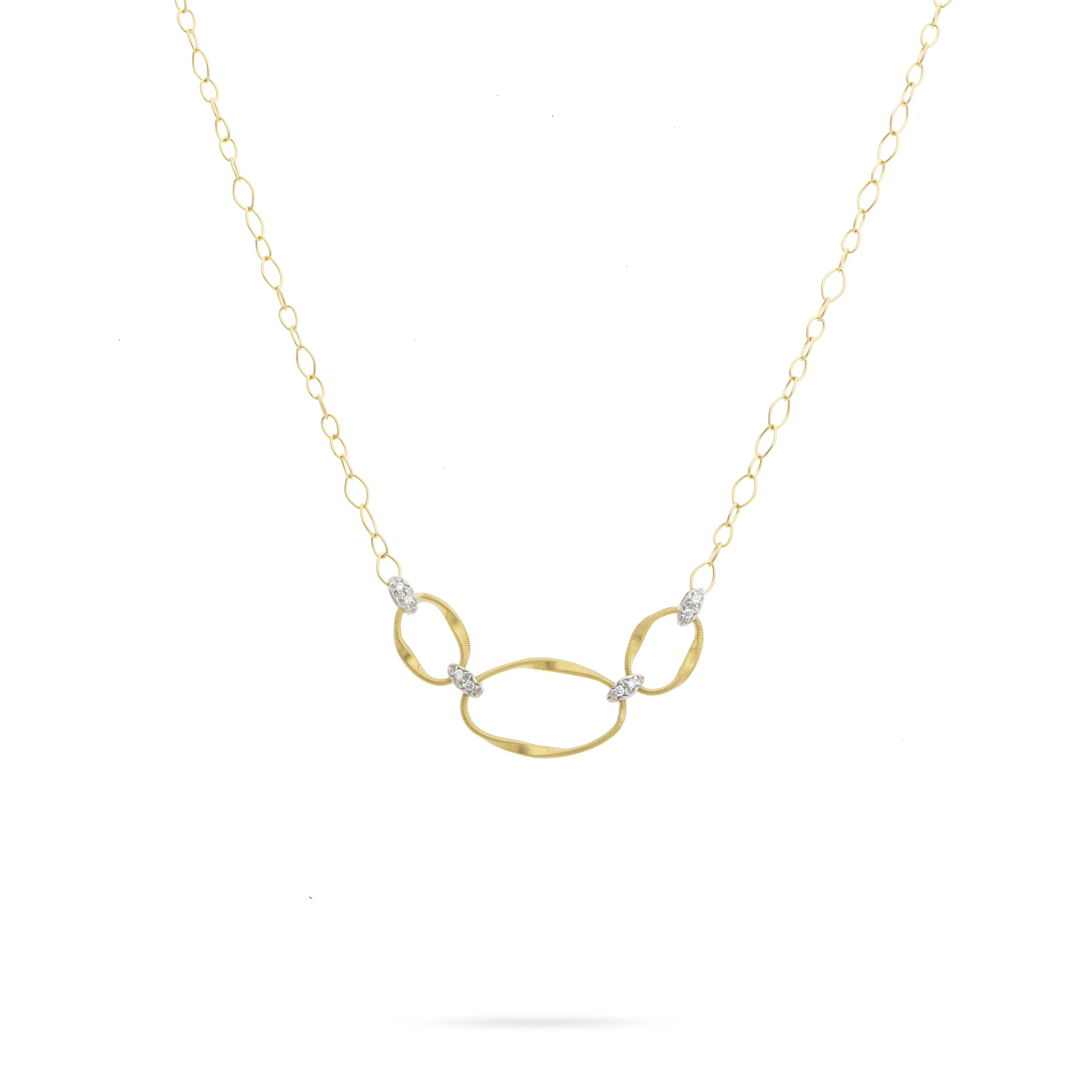 18K Yellow Gold and Diamond Half Collar NECKLACE