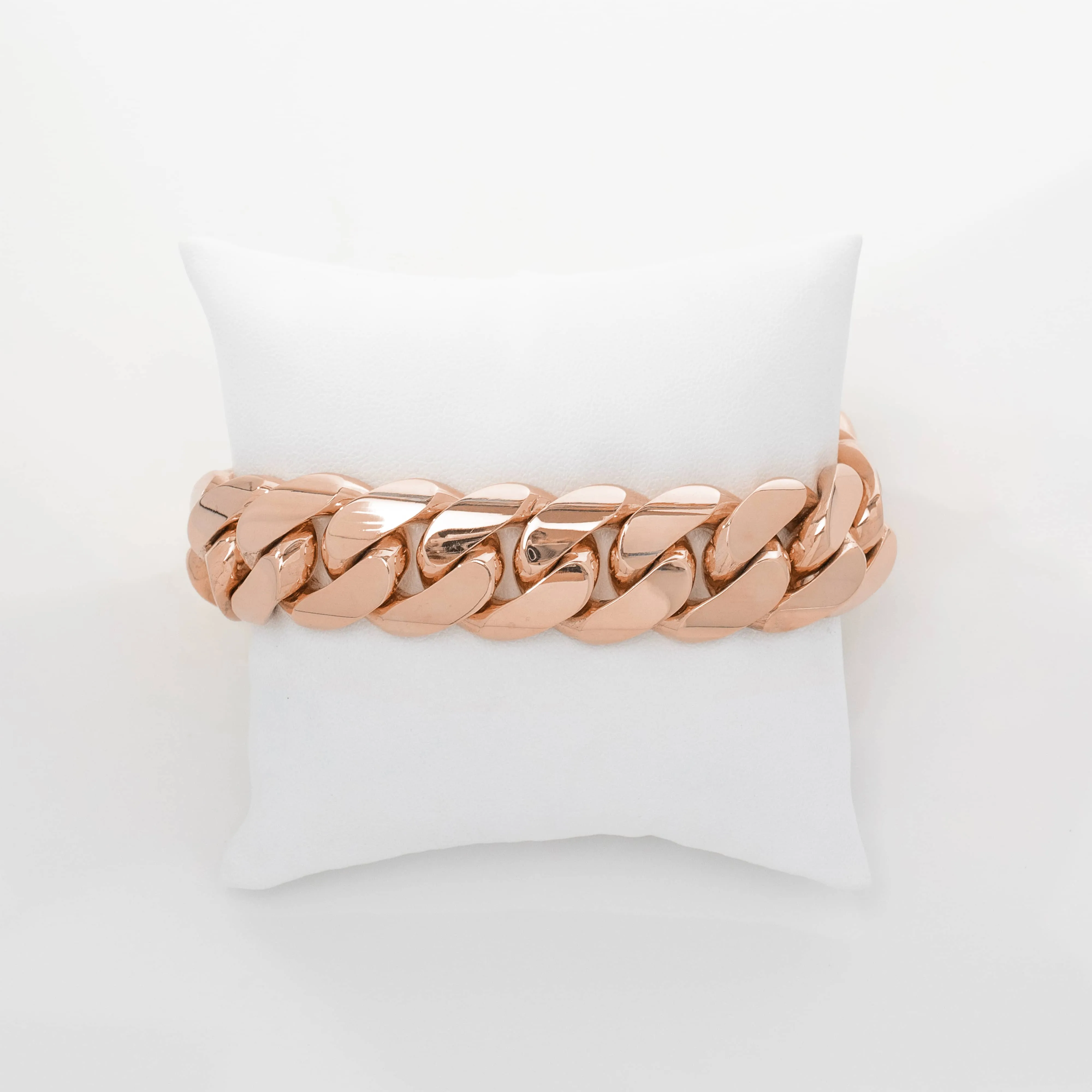 19mm Solid Gold Cuban Link Bracelet