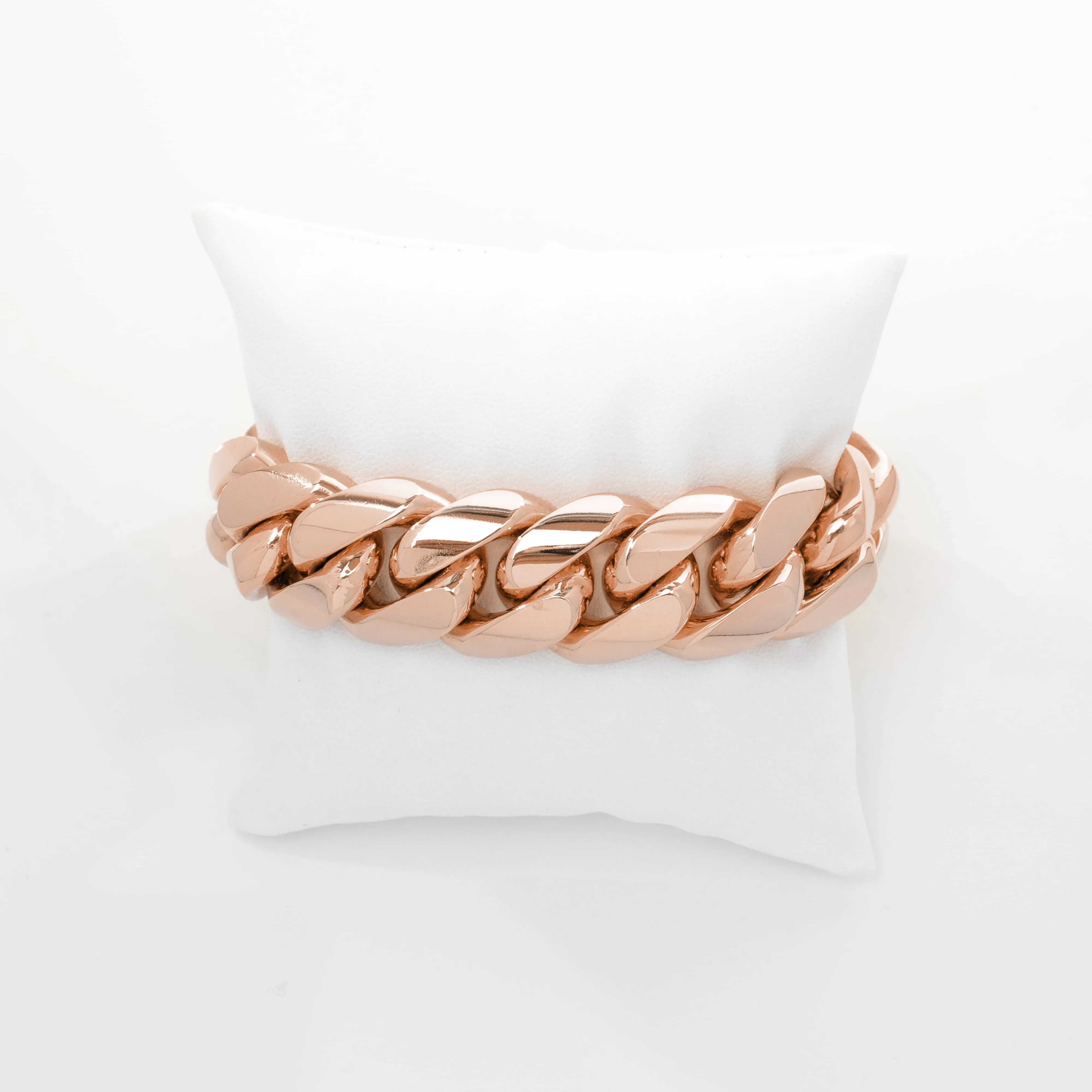 20mm Solid Gold Cuban Link Bracelet