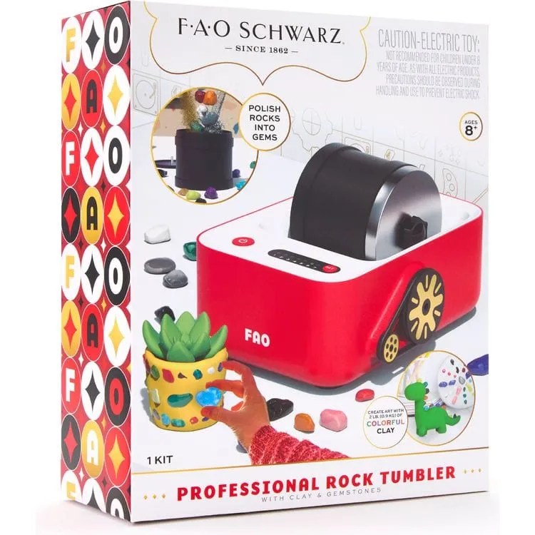 22 Piece Professional Rock Tumbler with Clay & Gemstones