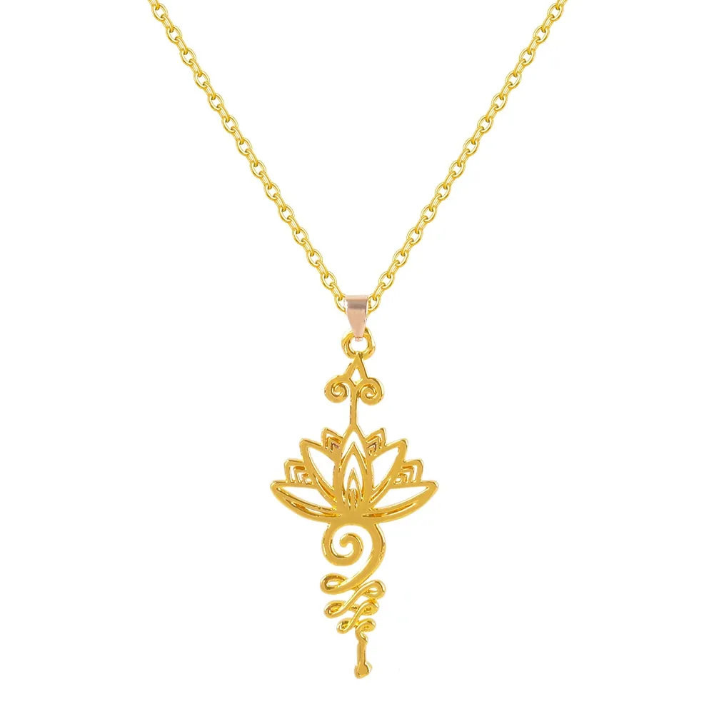 Artistic Lotus Flower Pendant Hippie Necklaces