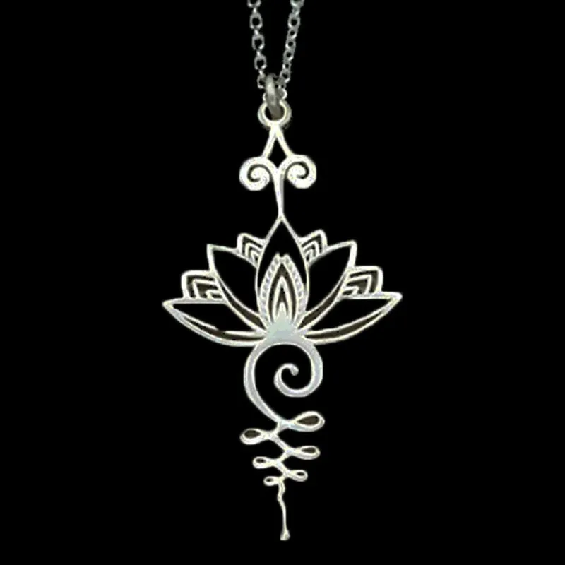 Artistic Lotus Flower Pendant Hippie Necklaces