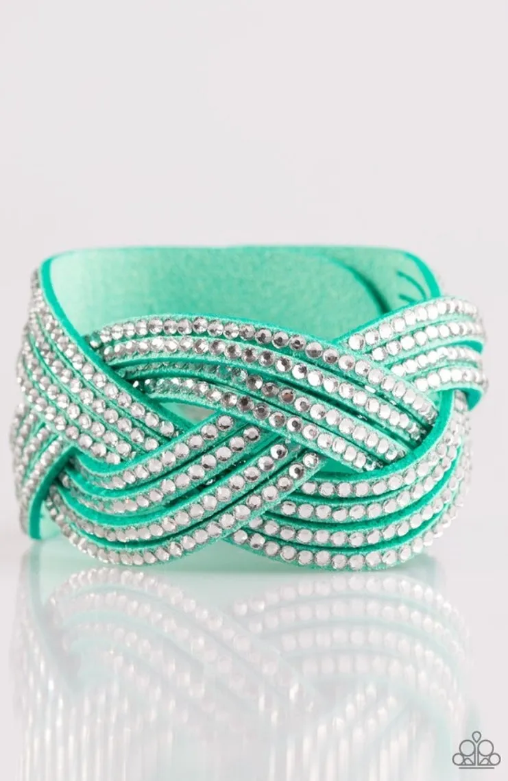 Big City Shimmer Green Urban Bracelet - Paparazzi Accessories