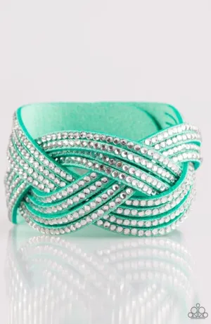 Big City Shimmer Green Urban Bracelet - Paparazzi Accessories