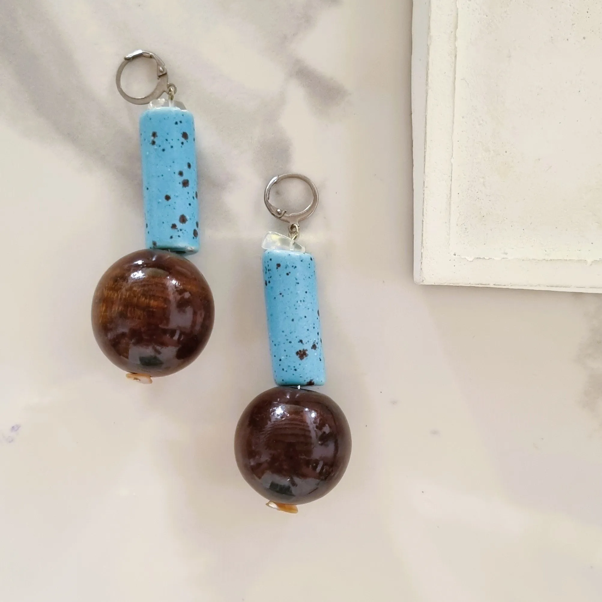 Boho wooden earrings