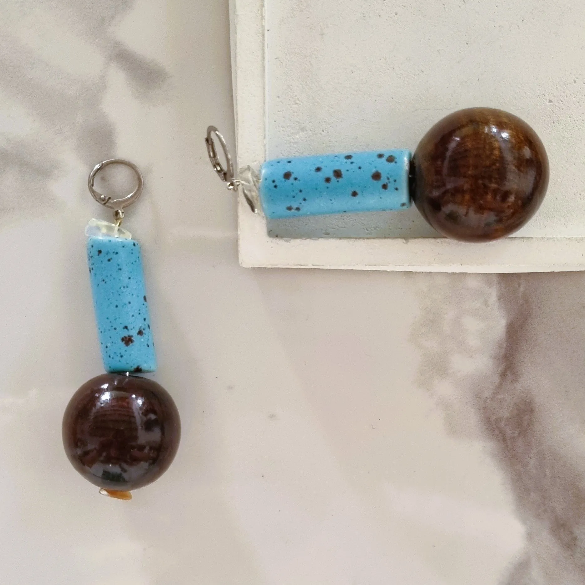 Boho wooden earrings