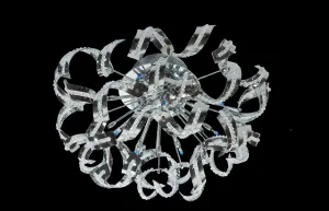 C121-2068F21C/EC - Regency Lighting: Tiffany 12 light Chrome Flush Mount Clear Elegant Cut Crystal