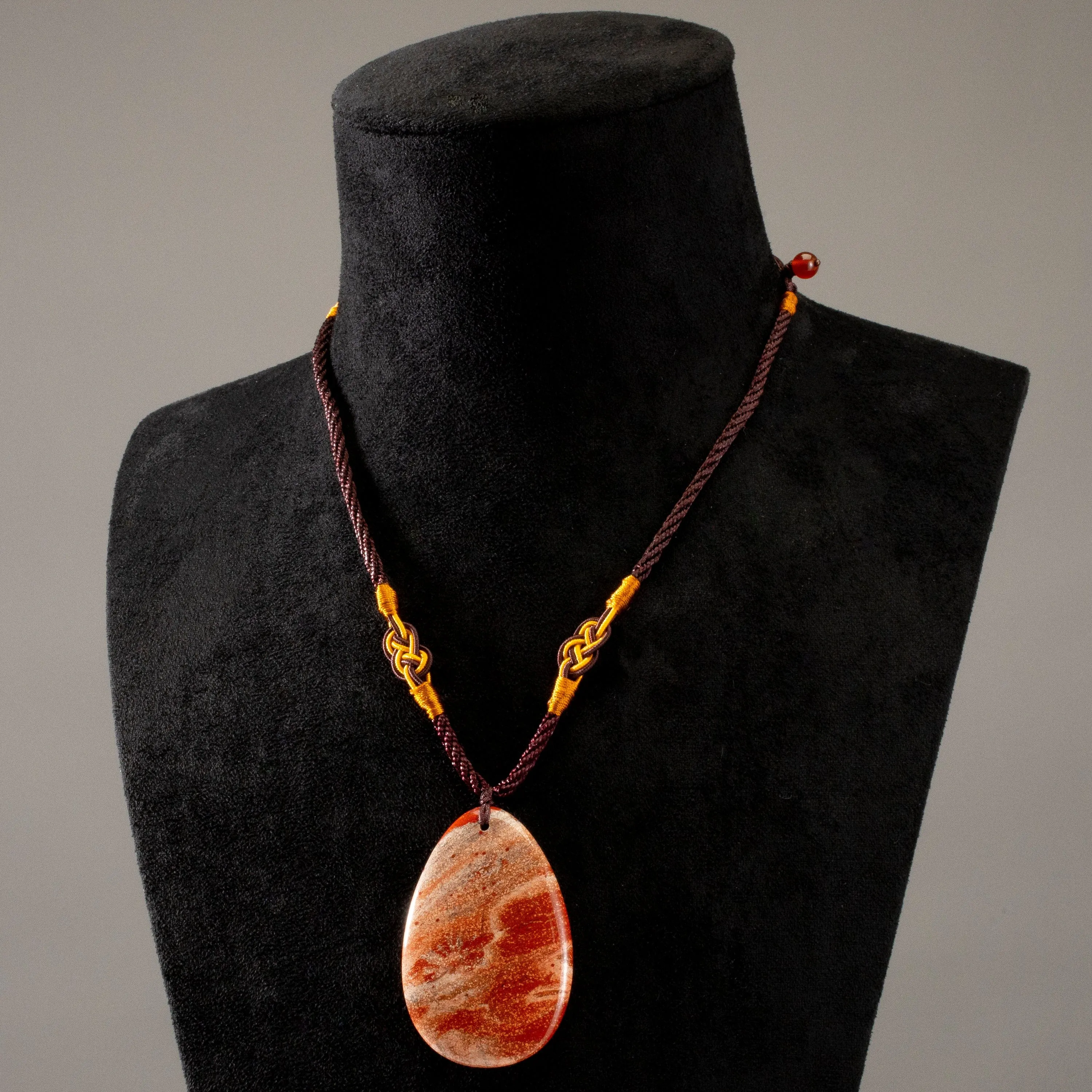 Carnelian or Red Jasper Slice Necklace