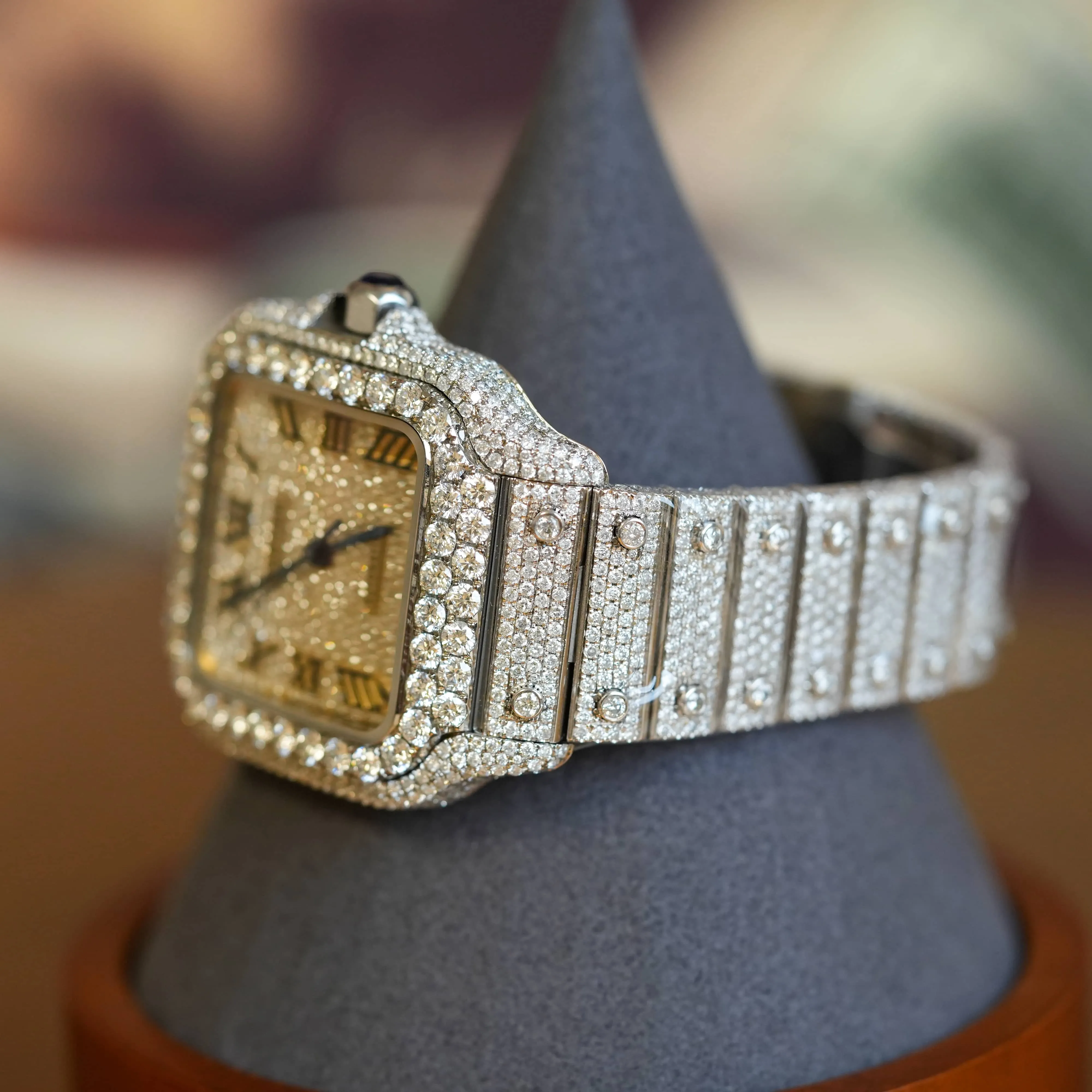 Cartier Santos Iced Out- Automatic 39.8mm