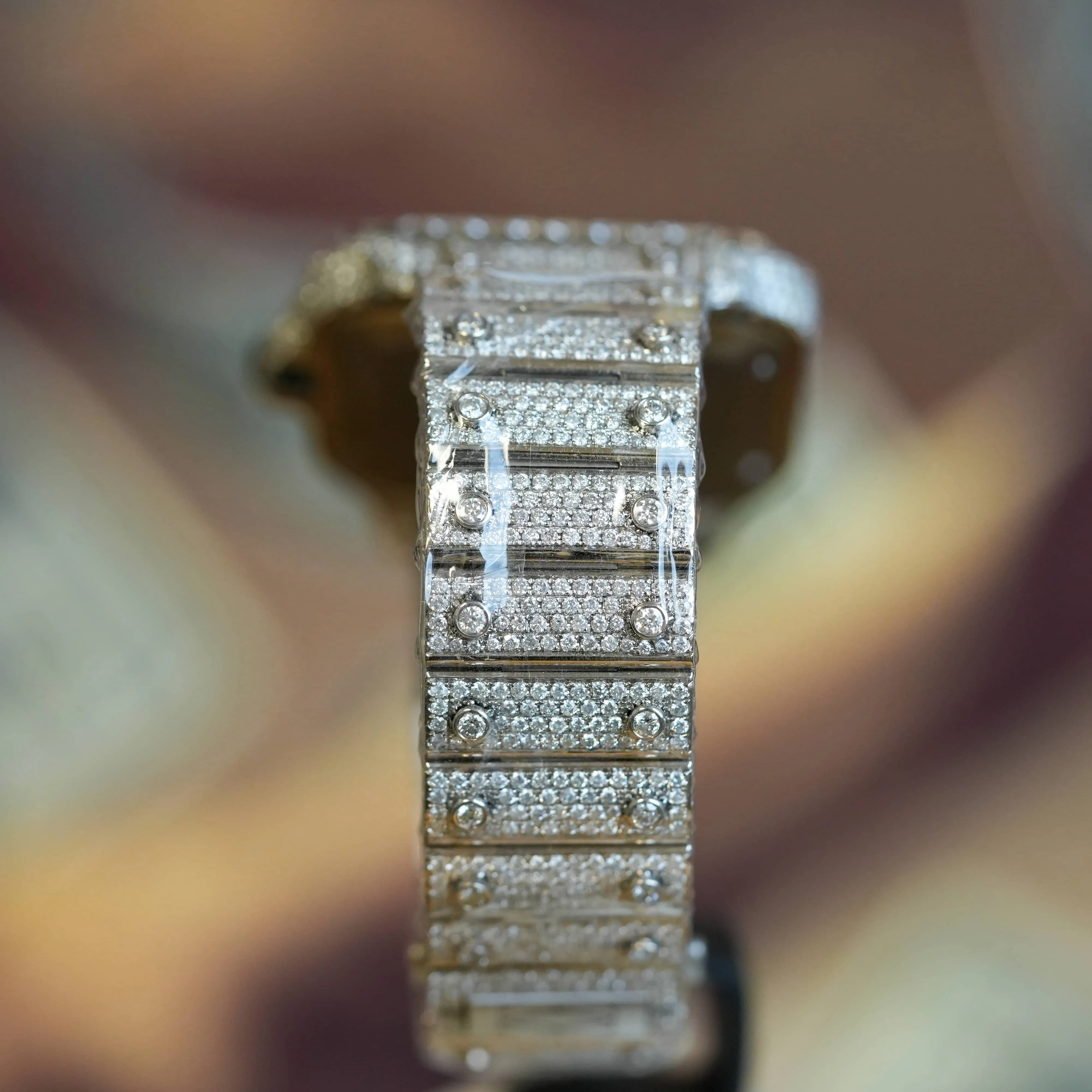 Cartier Santos Iced Out- Automatic 39.8mm