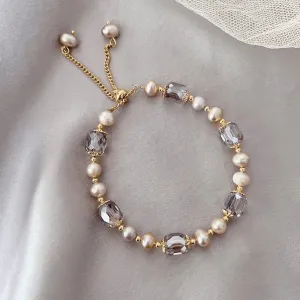 Chic Beaded Bracelet with Elegant Faux Pearls and Crystals