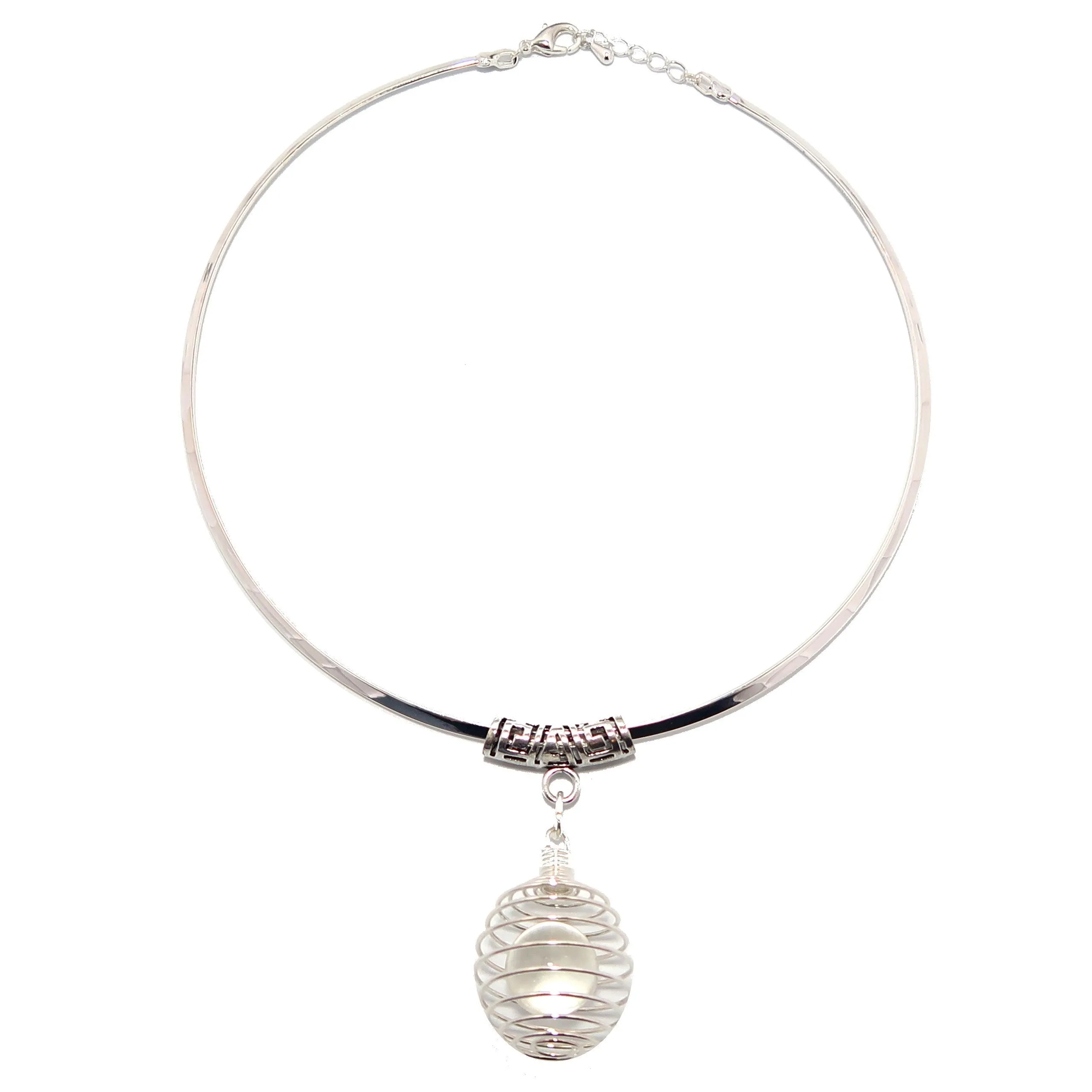 Clear Quartz Necklace Magic Aura Vibrations Silver Choker