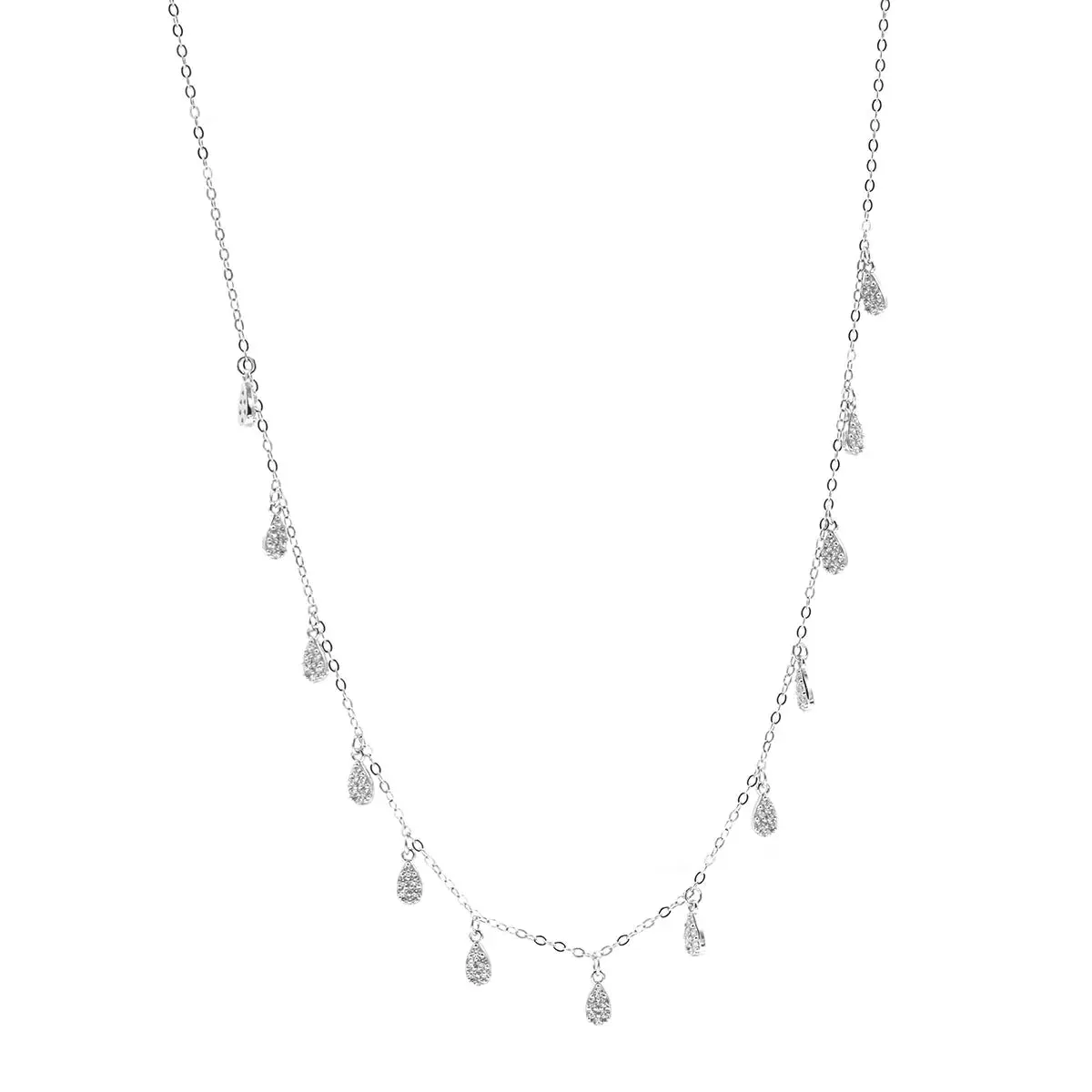 Cross Necklace CZ Cubic Zirconia 925 Sterling Silver Zircon Daywear Casual Dainty Necklaces