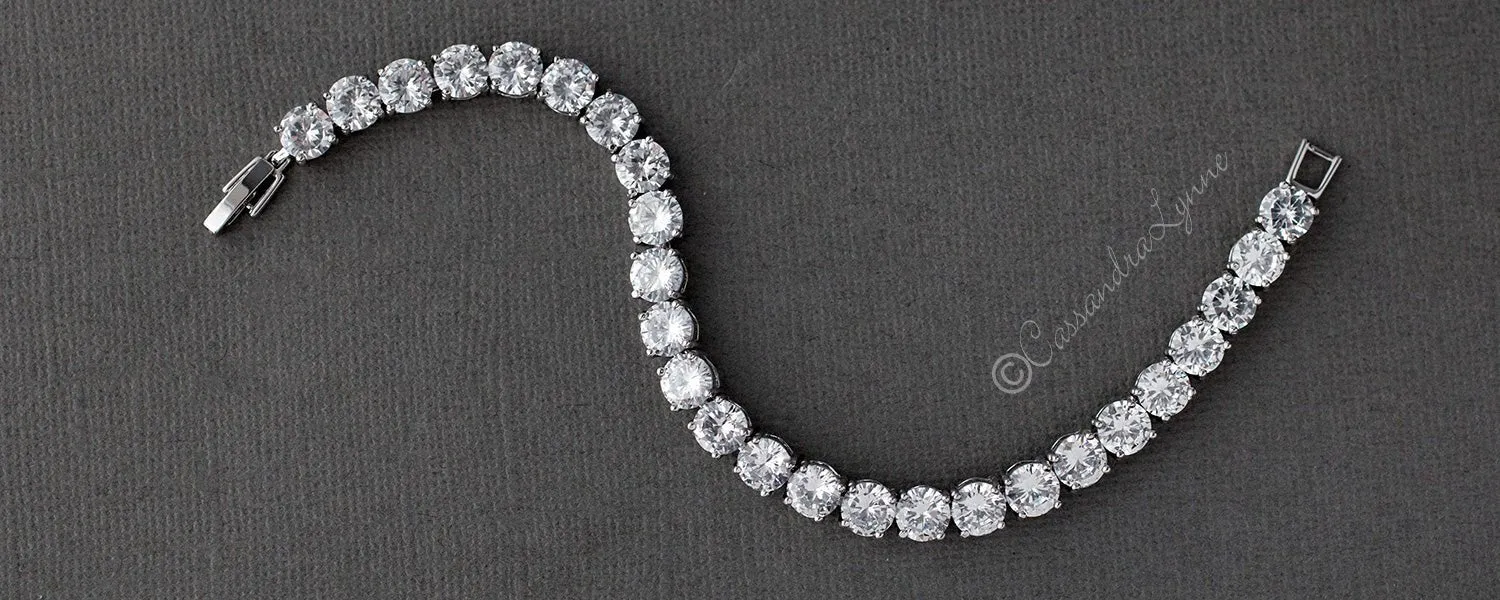 Cubic Zirconia Tennis Bridal Bracelet