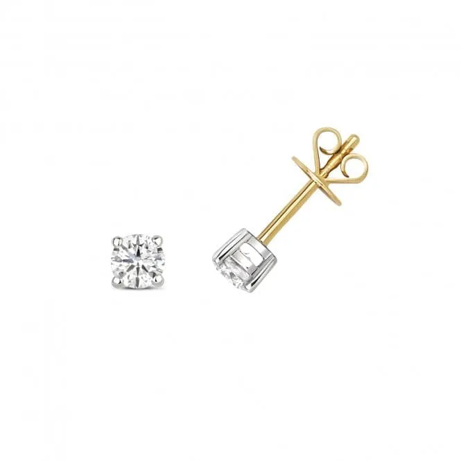 Diamond Jewellery 9ct Gold Diamond Stud Earrings ED197