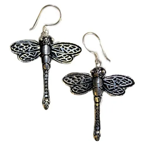 Elegant 925 Sterling Silver Dragonfly Earrings - Handcrafted Jewelry from Thailand