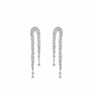 Elegant Cascade White Gold Diamond Earrings