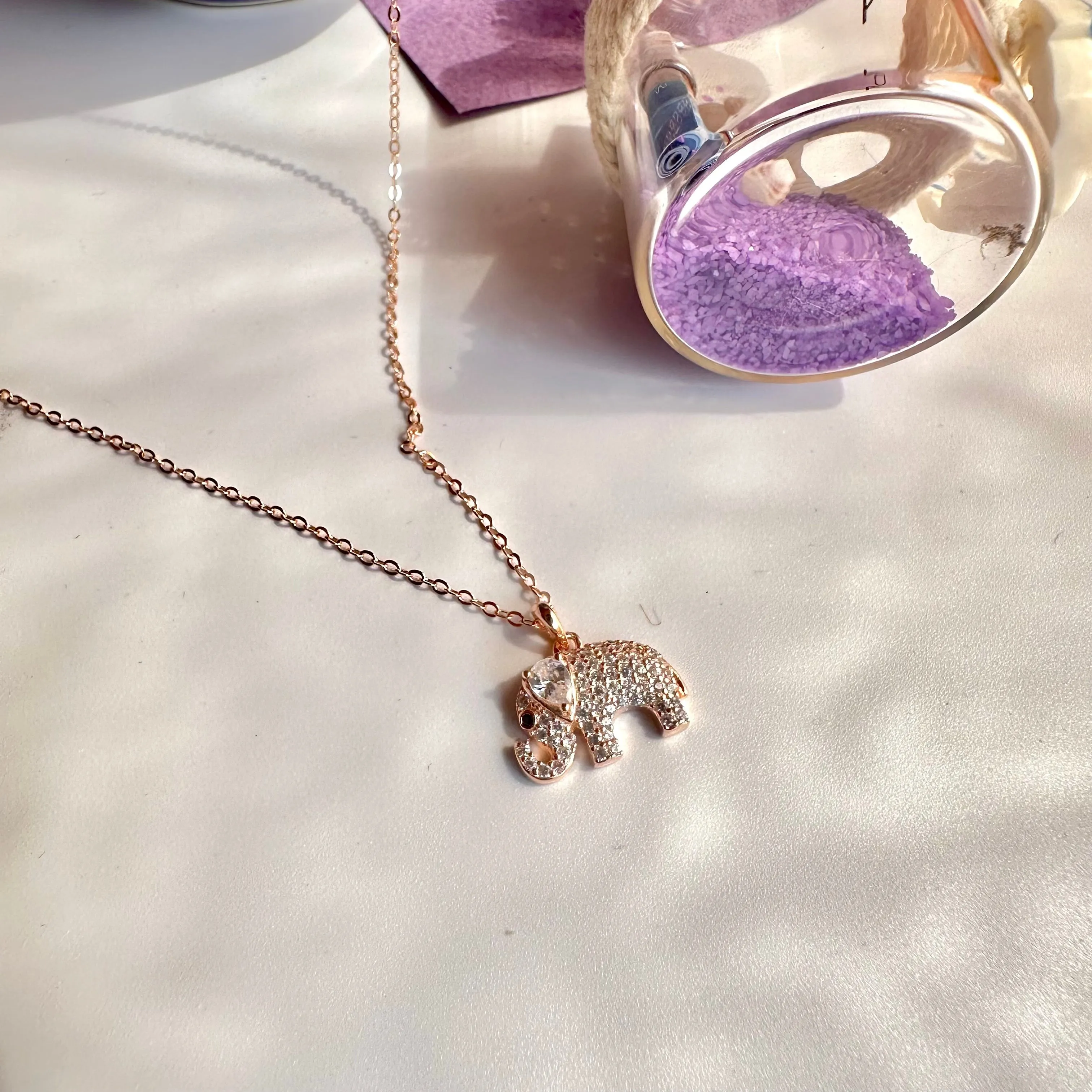 Elephant Rose gold Necklace