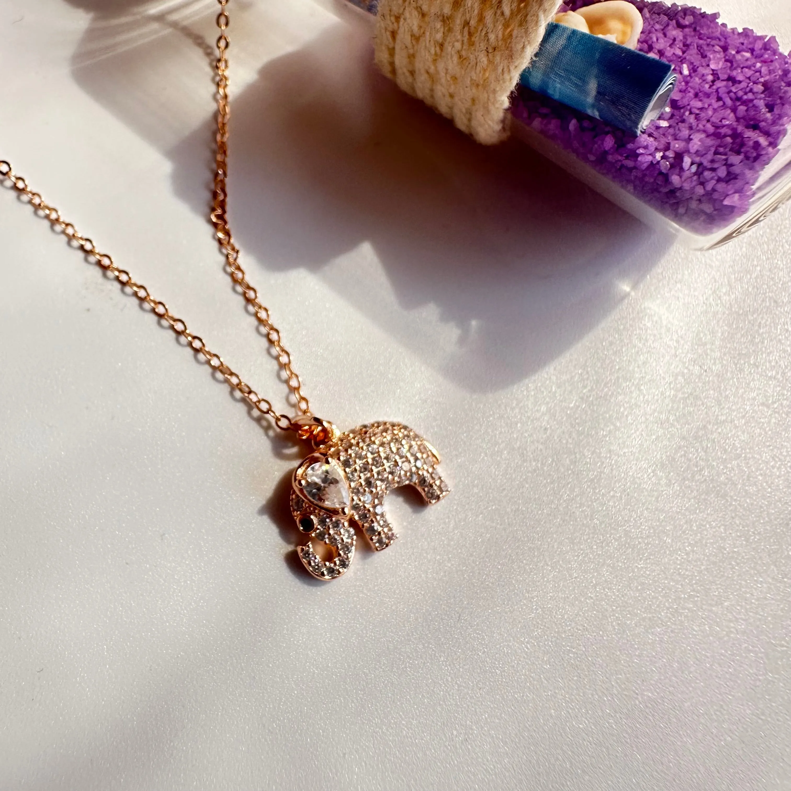 Elephant Rose gold Necklace