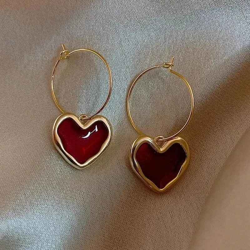 Enchanting Rose Gold Heart Earrings: Romantic Summer Glam for Her