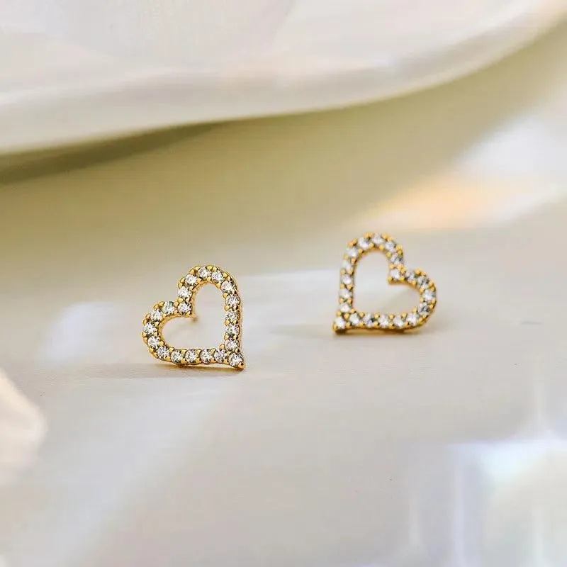 Enchanting Rose Gold Heart Earrings: Romantic Summer Glam for Her