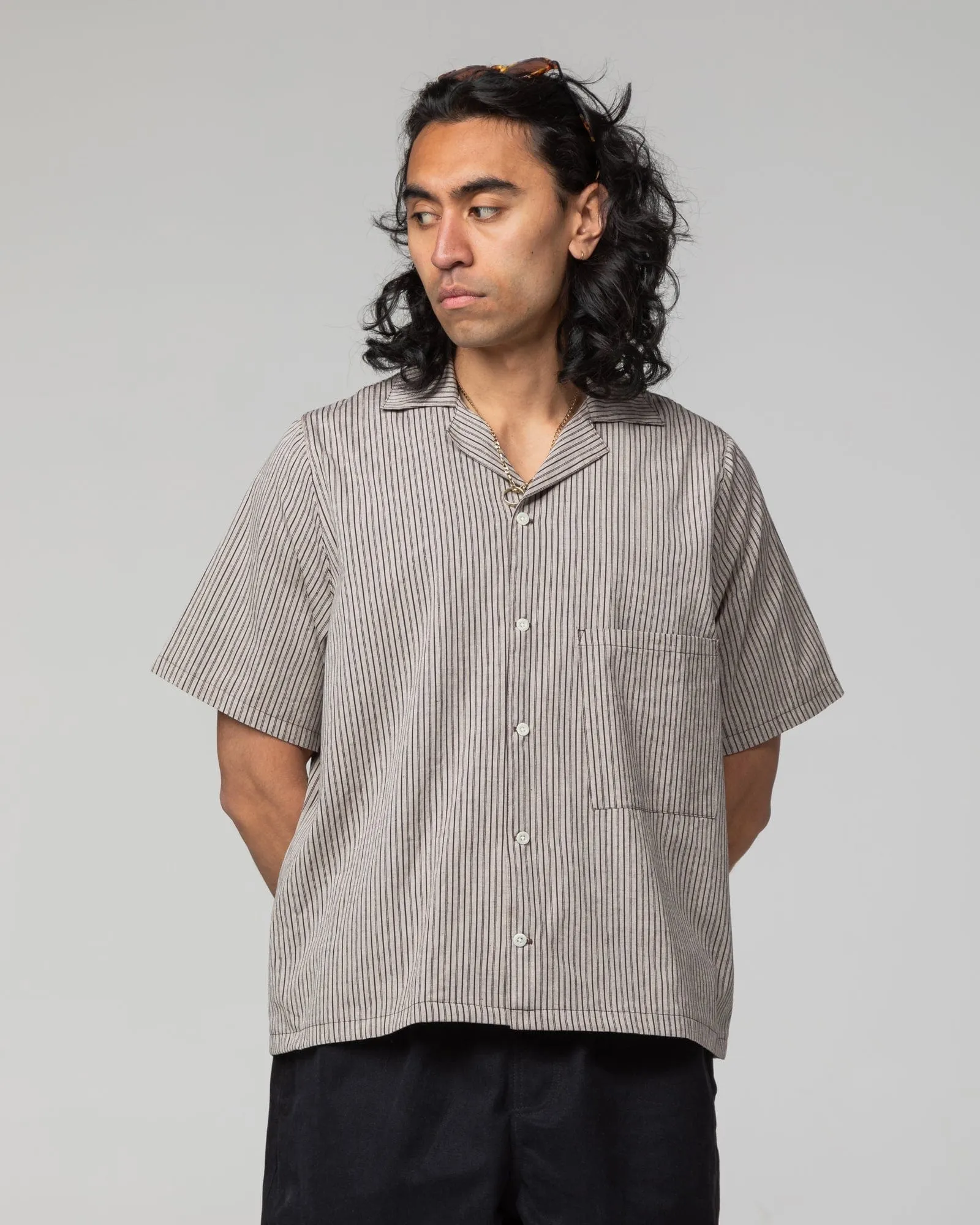 Ezra Shirt - Stone Stripe