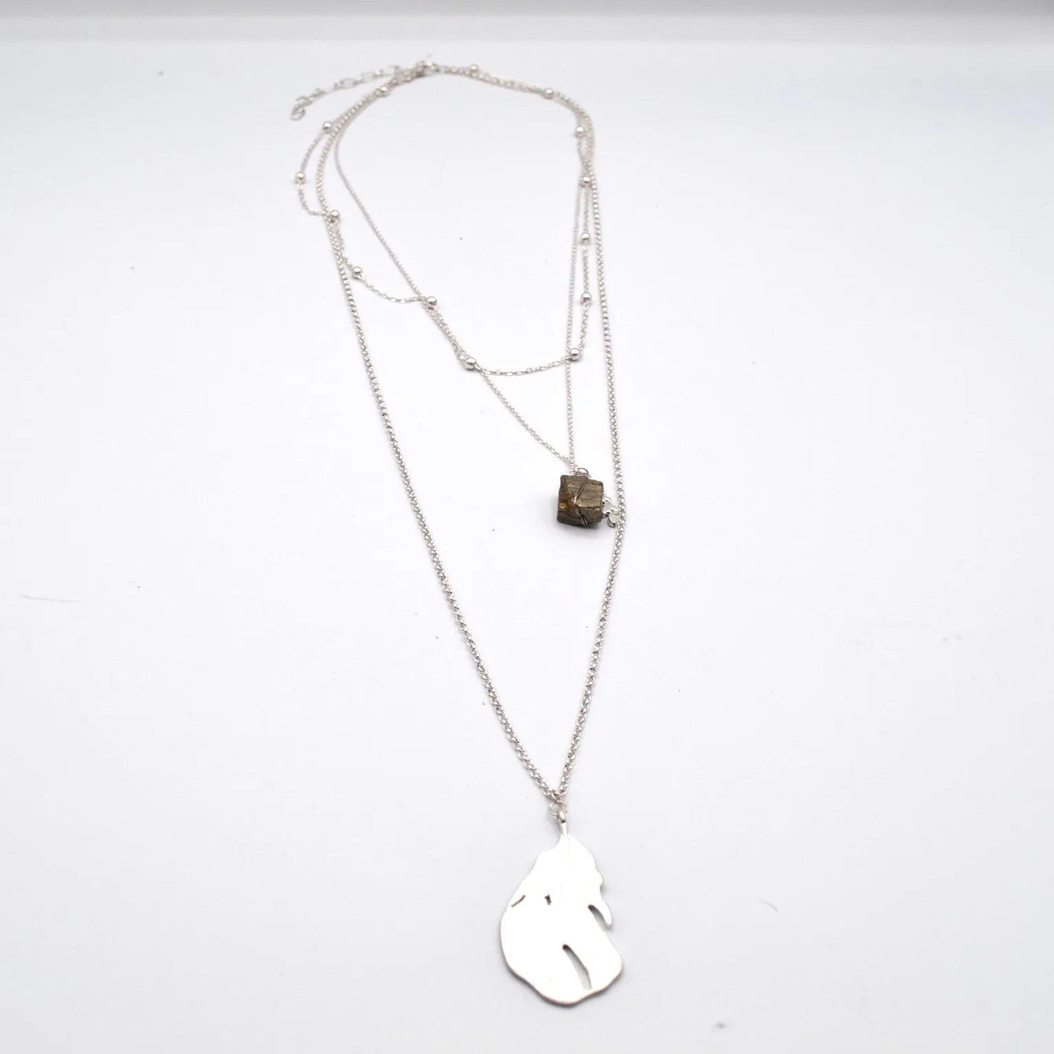 Feather and Stone Necklace