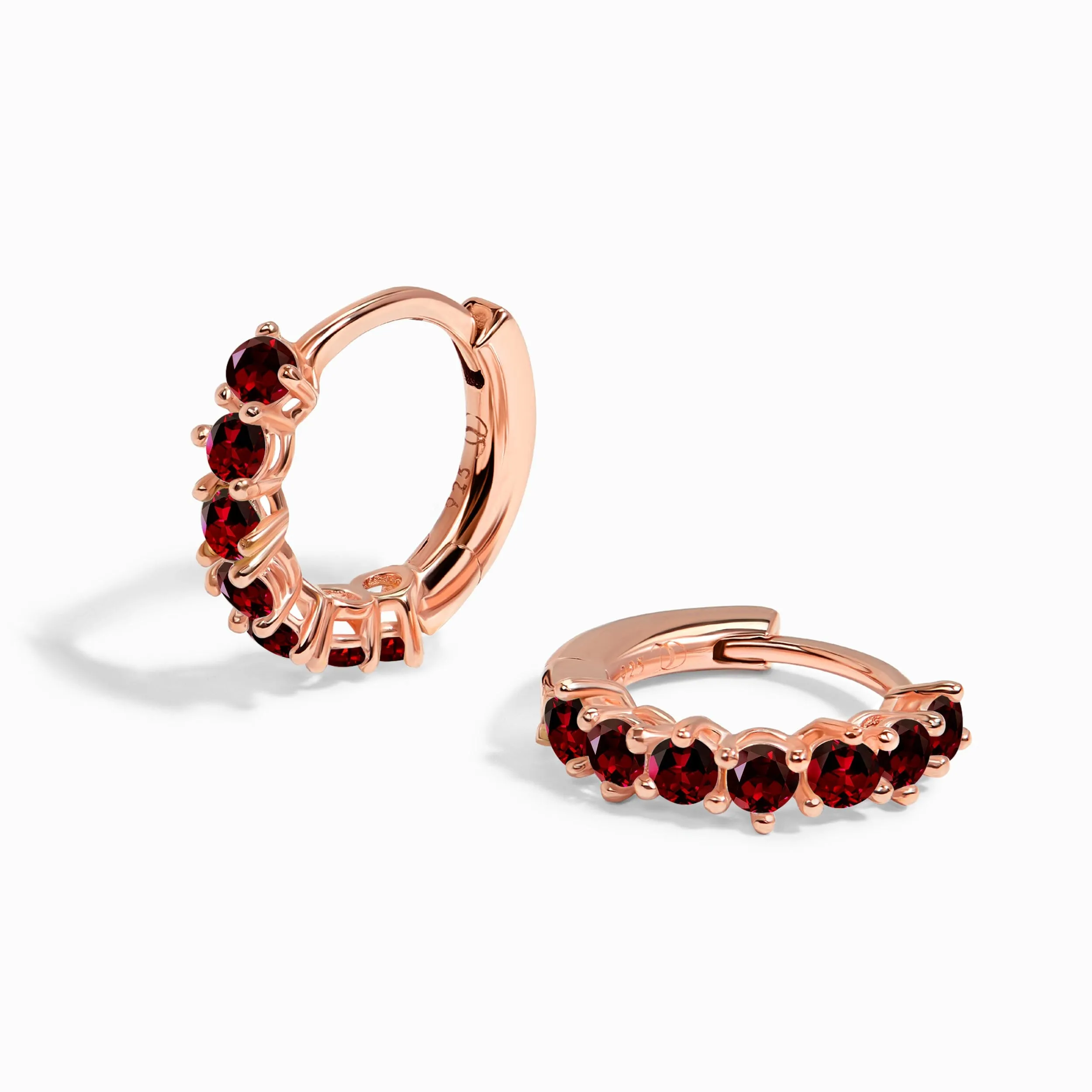 Garnet Earrings - Bonny Hoops