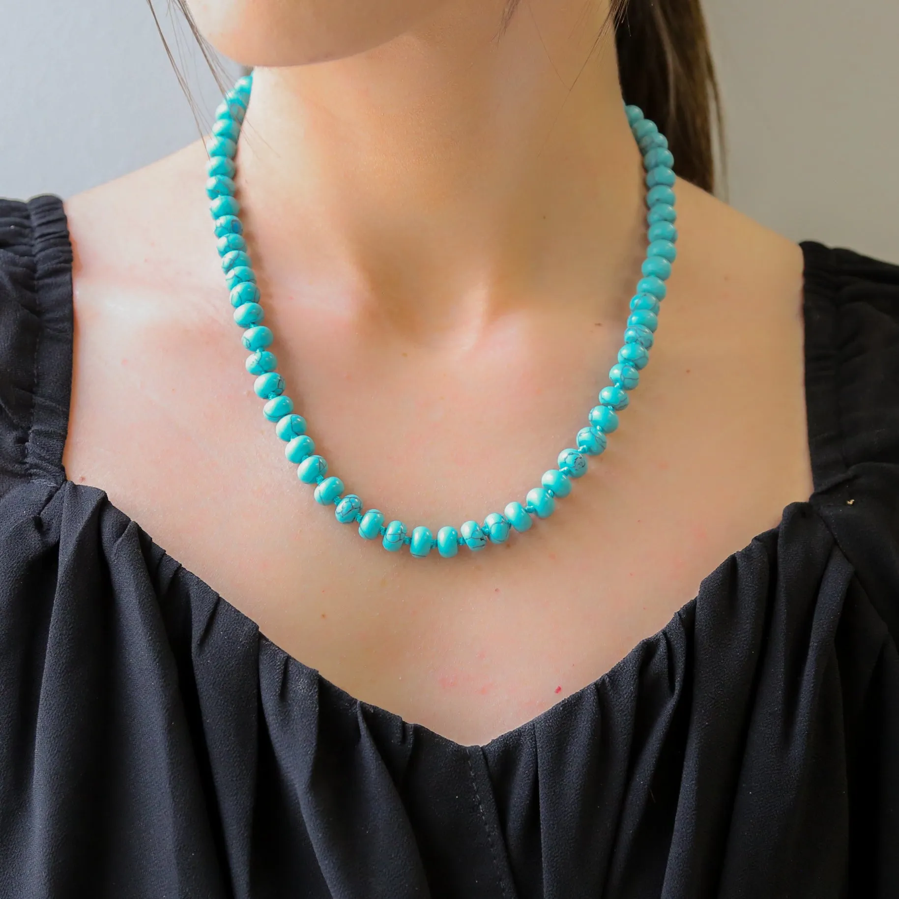 Gem Turquoise Necklace 18.5 inches