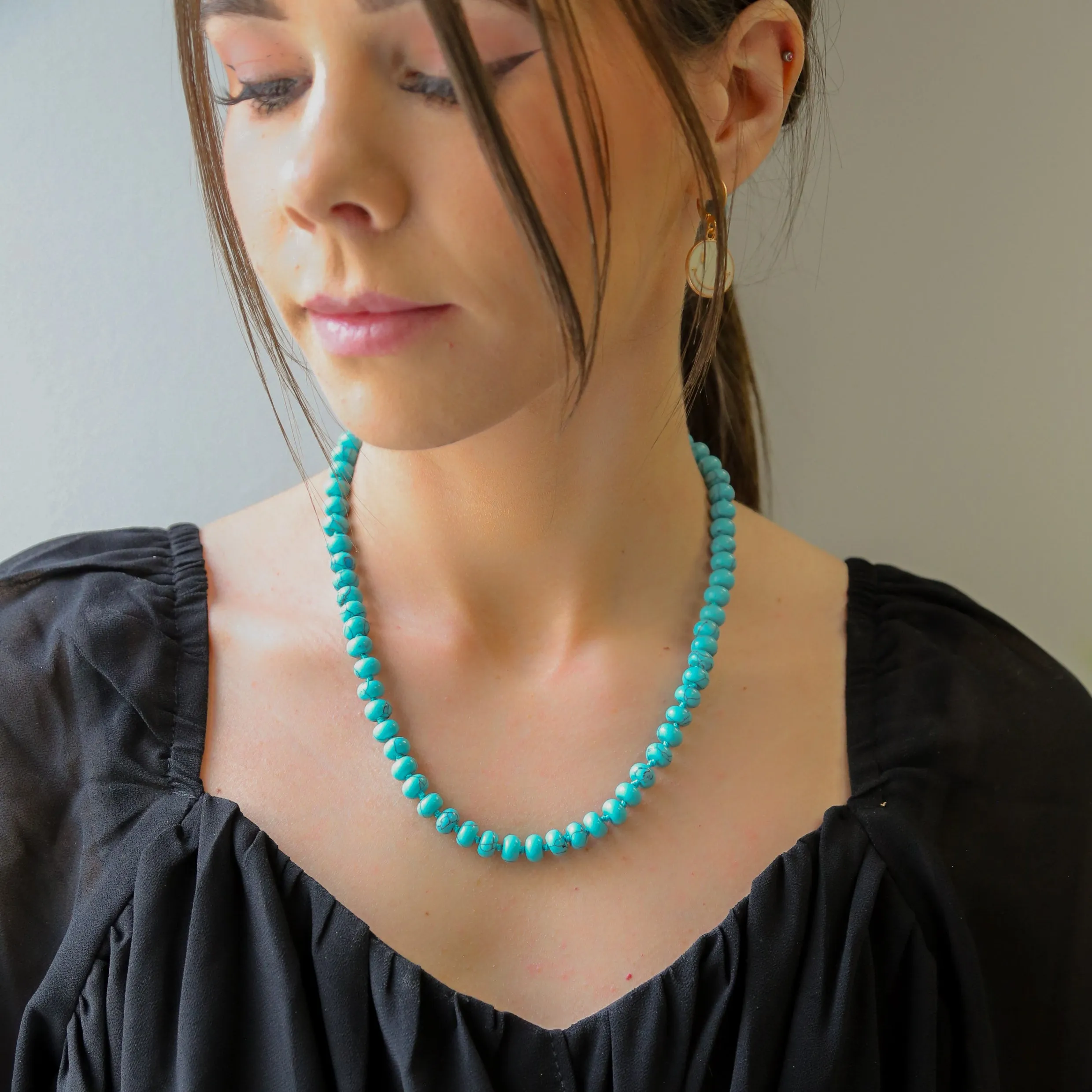 Gem Turquoise Necklace 18.5 inches