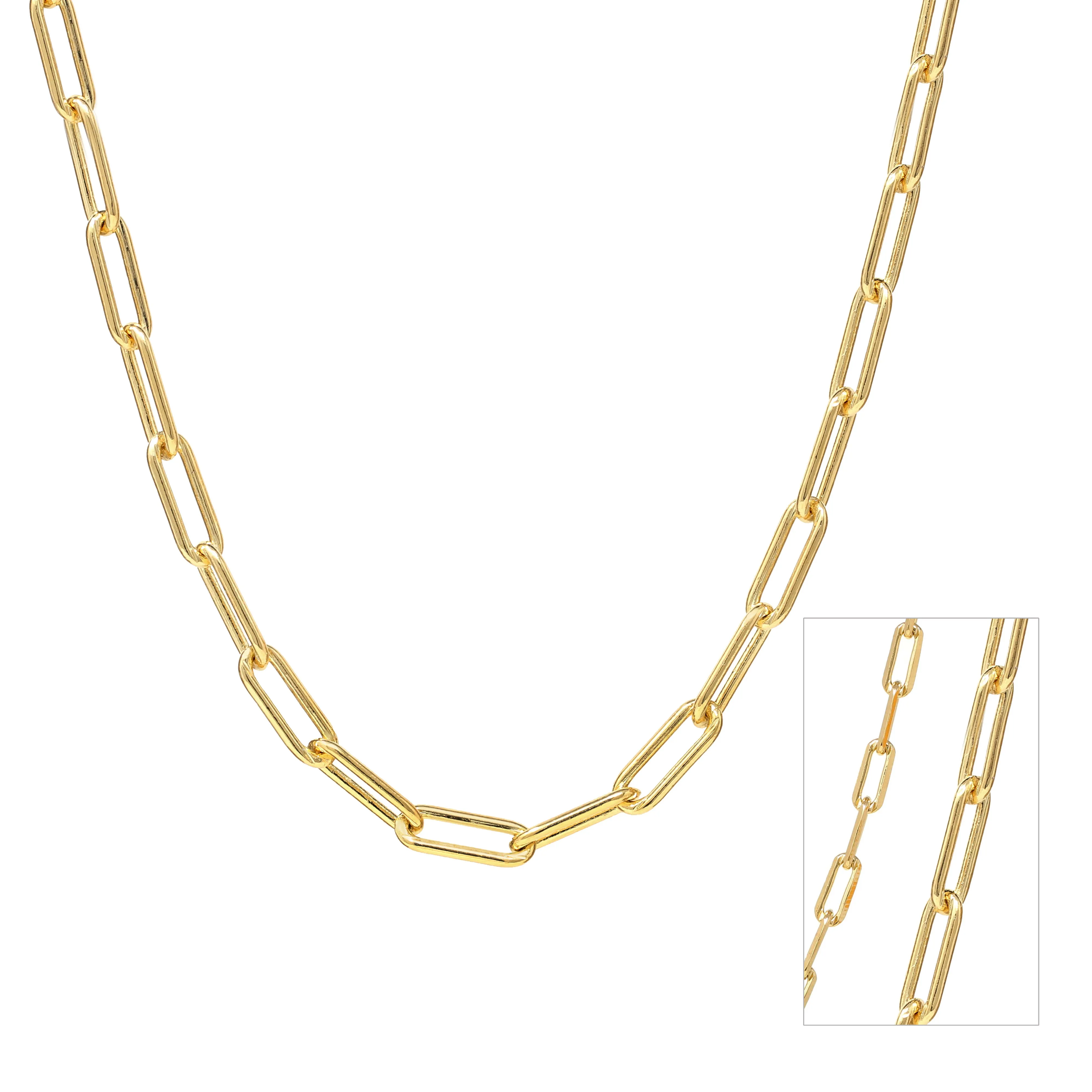 Gold Filled Paperclip Chain Necklace