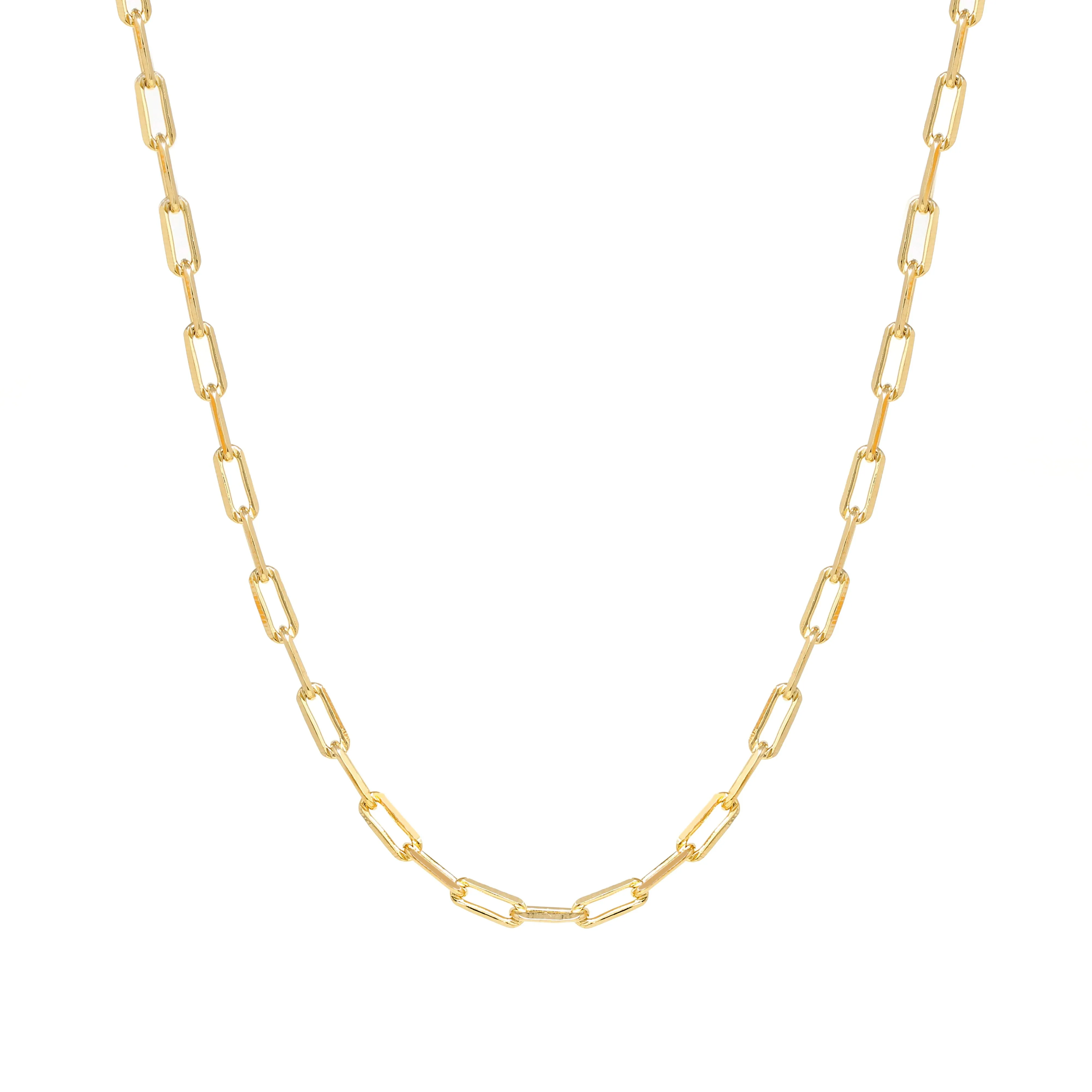 Gold Filled Paperclip Chain Necklace