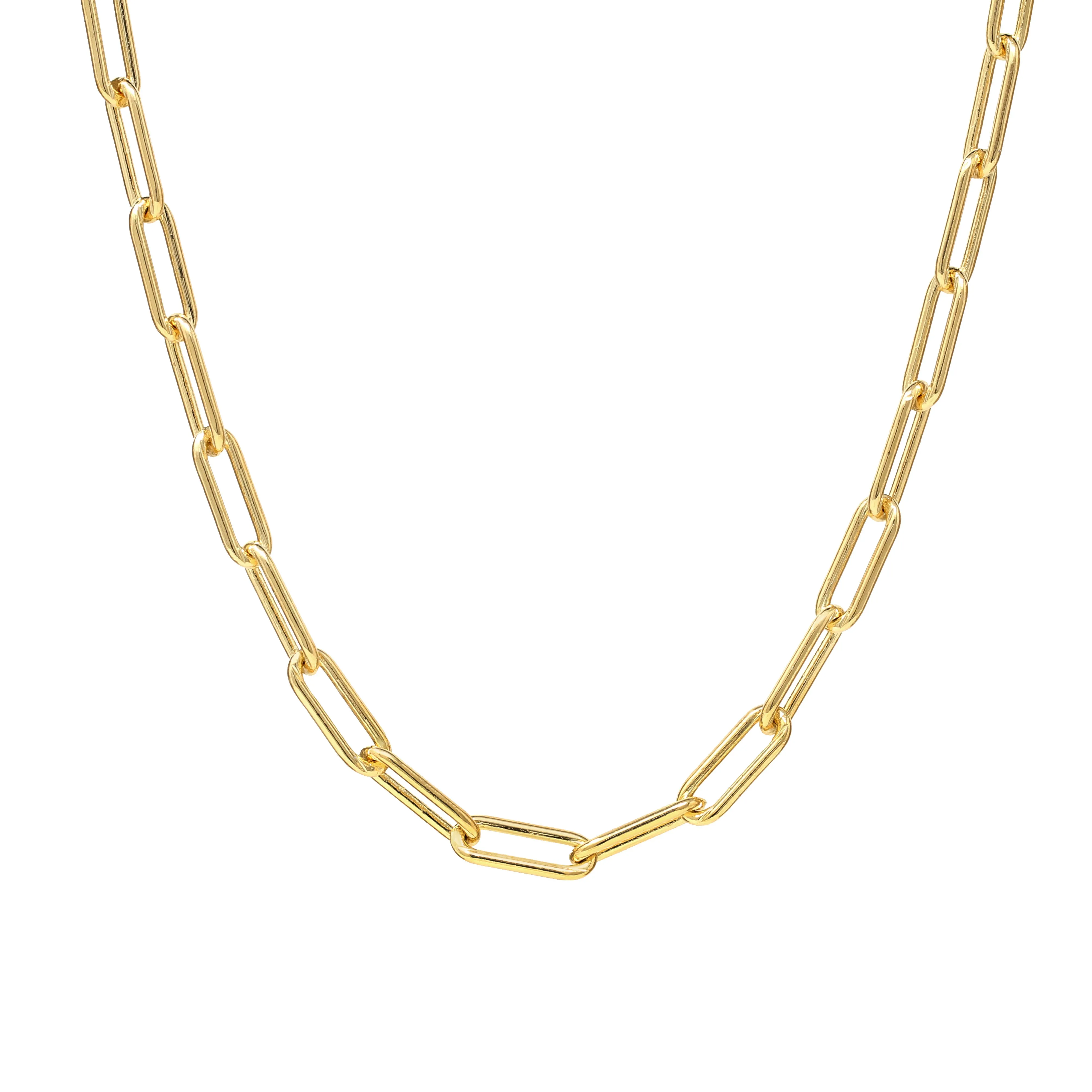 Gold Filled Paperclip Chain Necklace