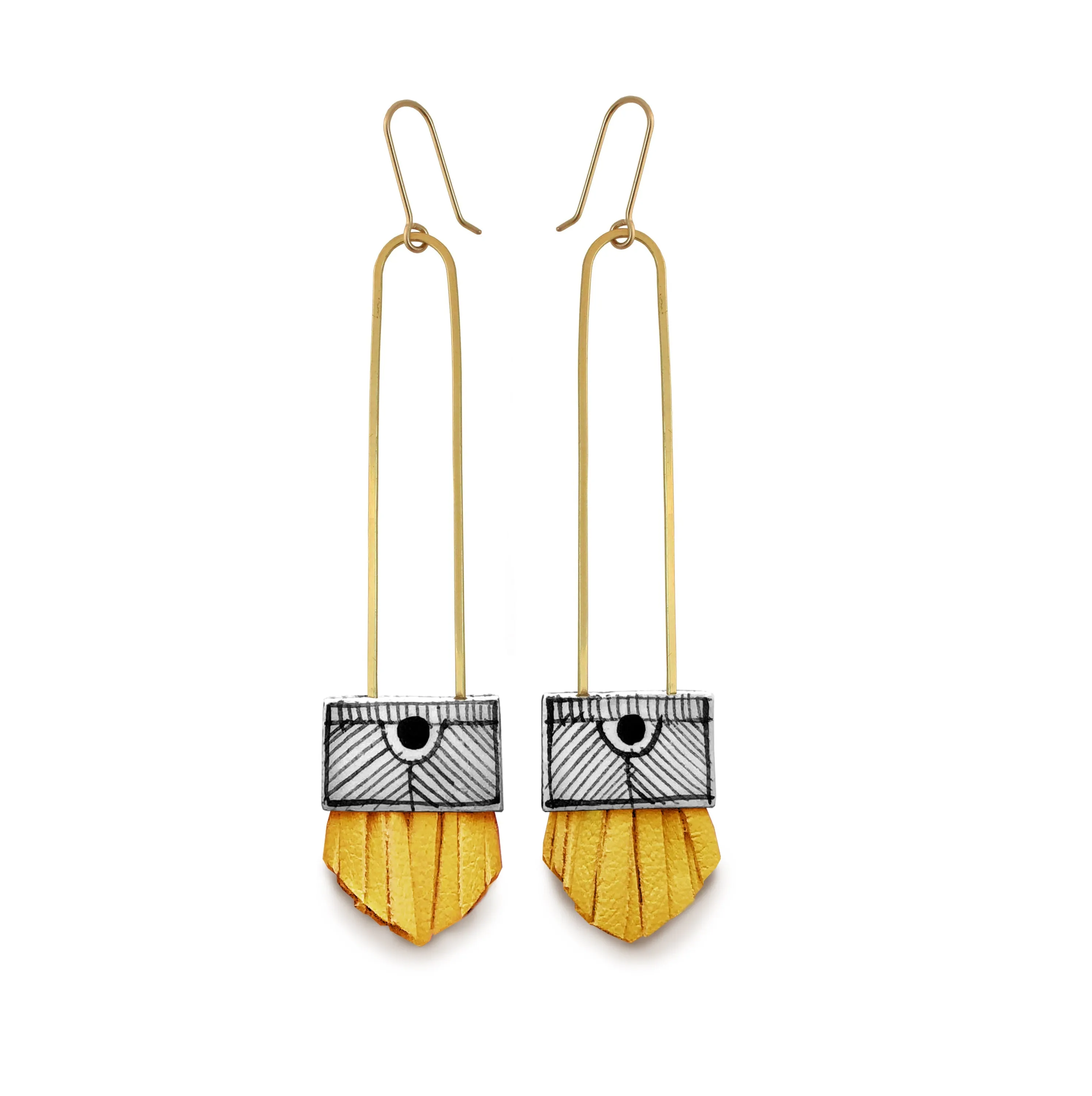 Hechizo - Regalo Long Earrings - Citron