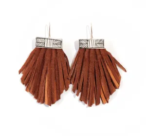 Hechizo - Tassel Cage Earrings - Cognac