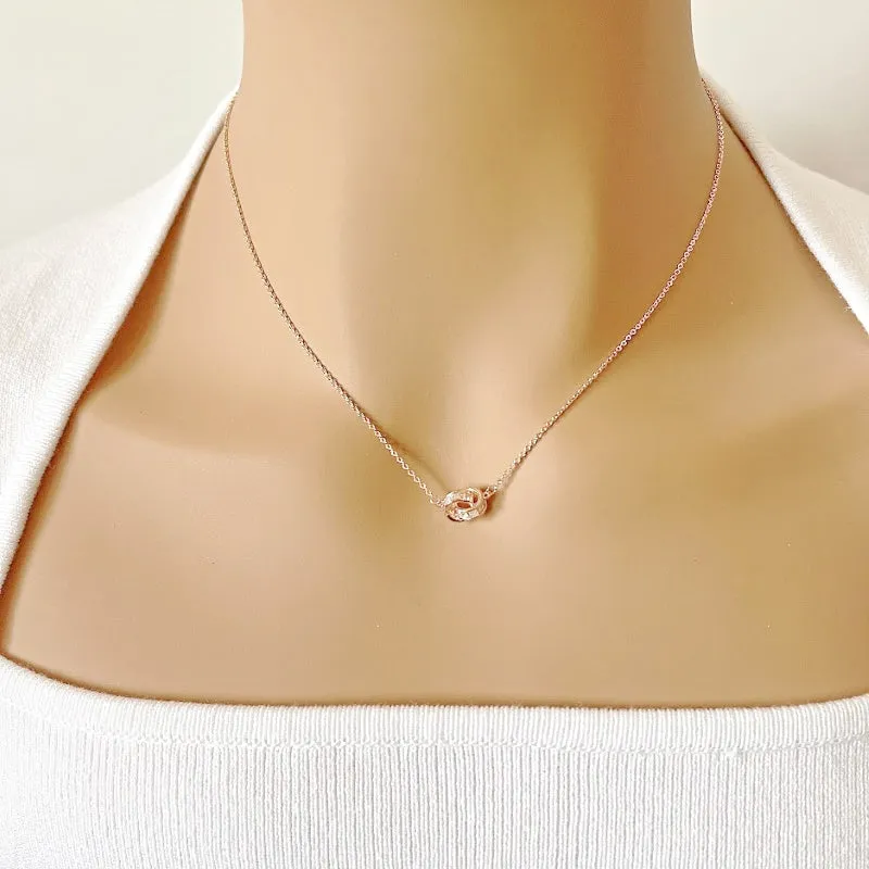 Interlocking Cubic Zirconia Necklace