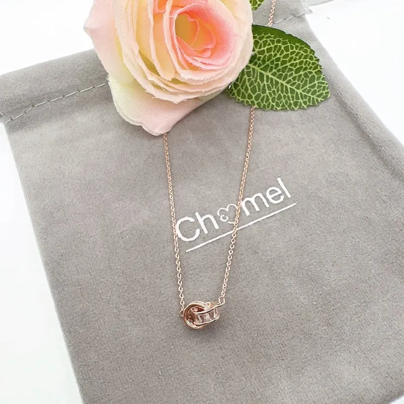 Interlocking Cubic Zirconia Necklace