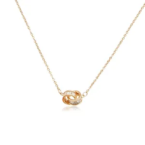 Interlocking Cubic Zirconia Necklace