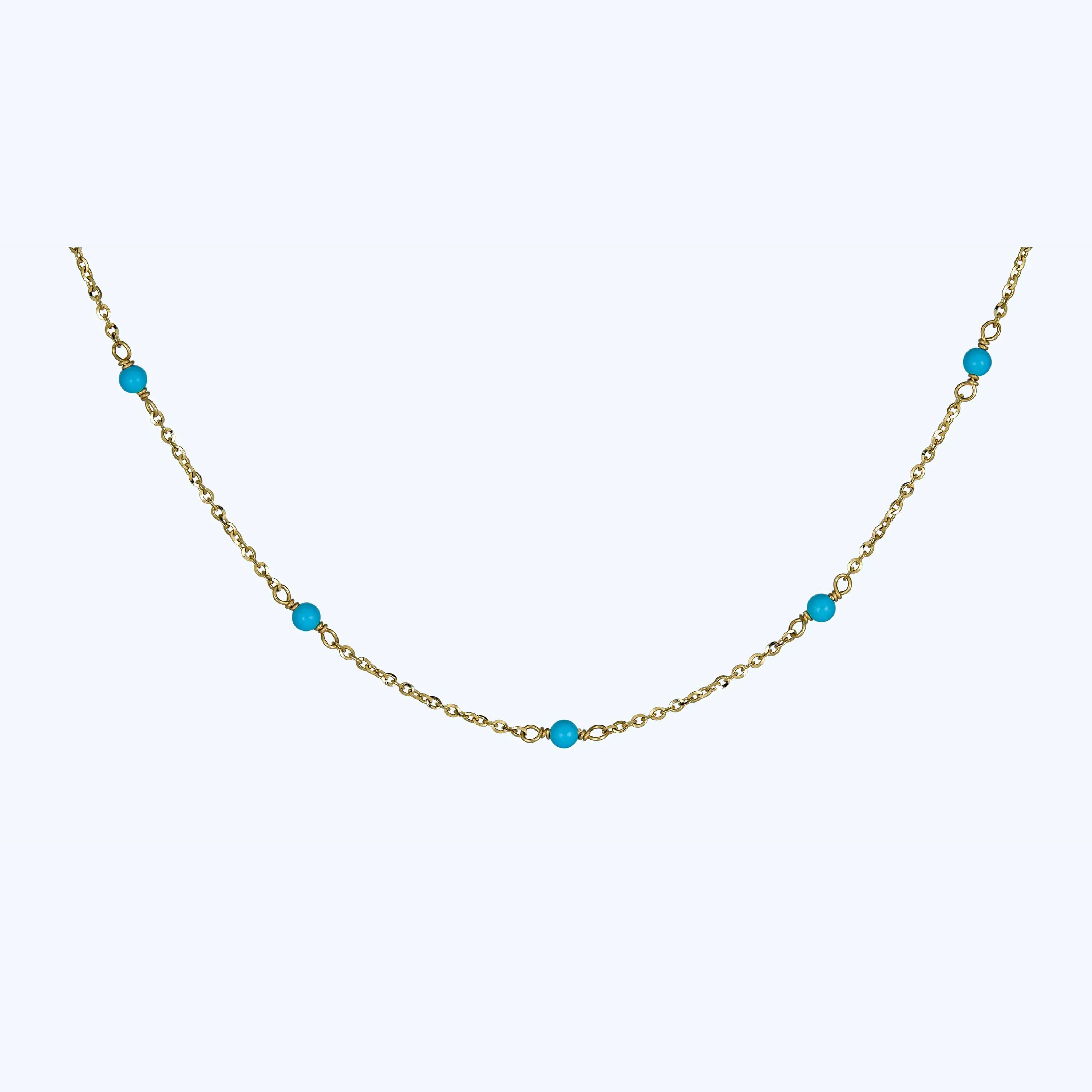 Italian Turquoise Bead Chain