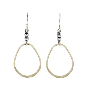 J & I Golden Grace Open Hoop Earrings