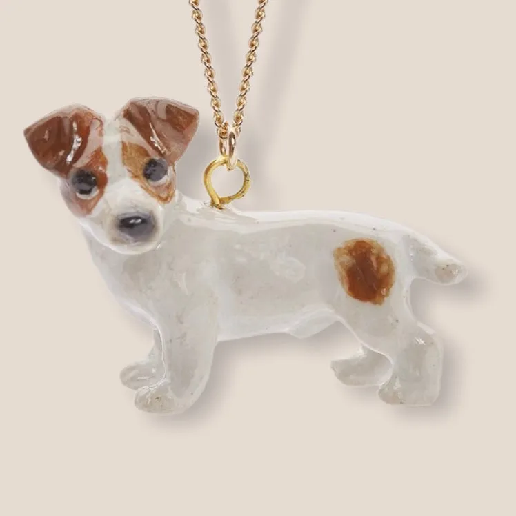 Jack Russel Necklace by And Mary in porcelaine