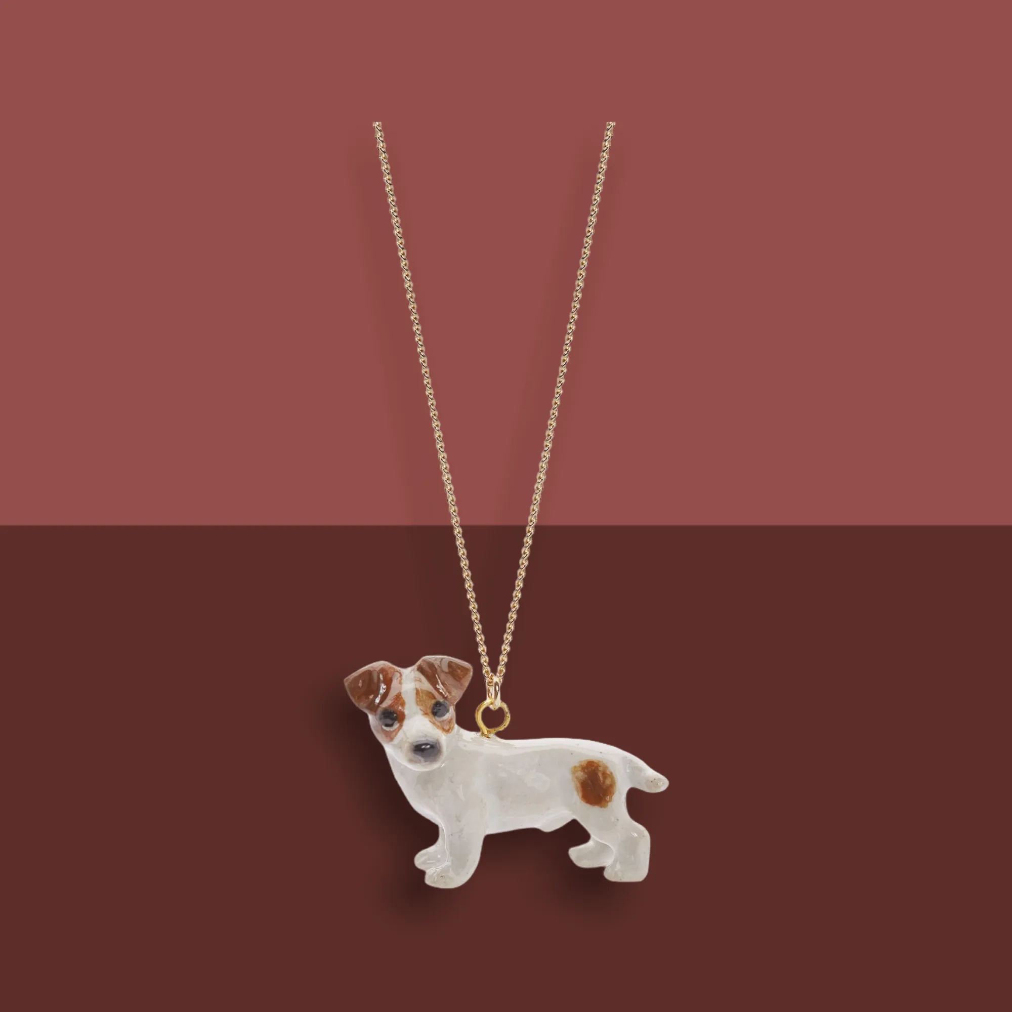 Jack Russel Necklace by And Mary in porcelaine