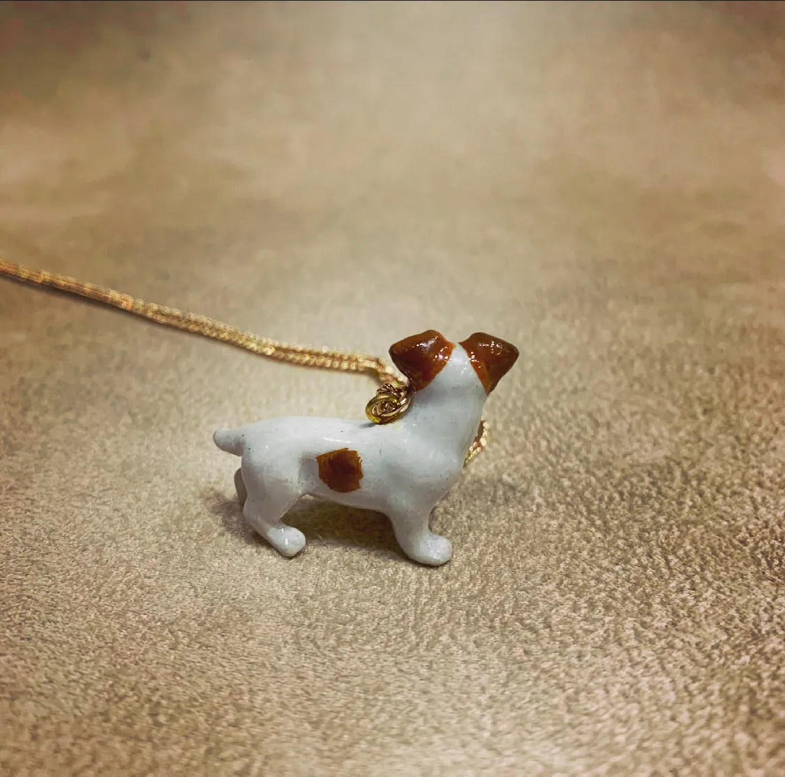 Jack Russel Necklace by And Mary in porcelaine