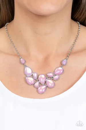 Keeps GLOWING and GLOWING - Pink Necklace - Paparazzi Accessories