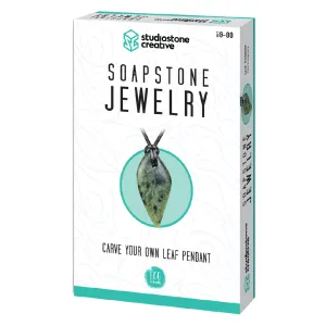 Leaf Pendant Soapstone Carving Kit by Studiostone Creative