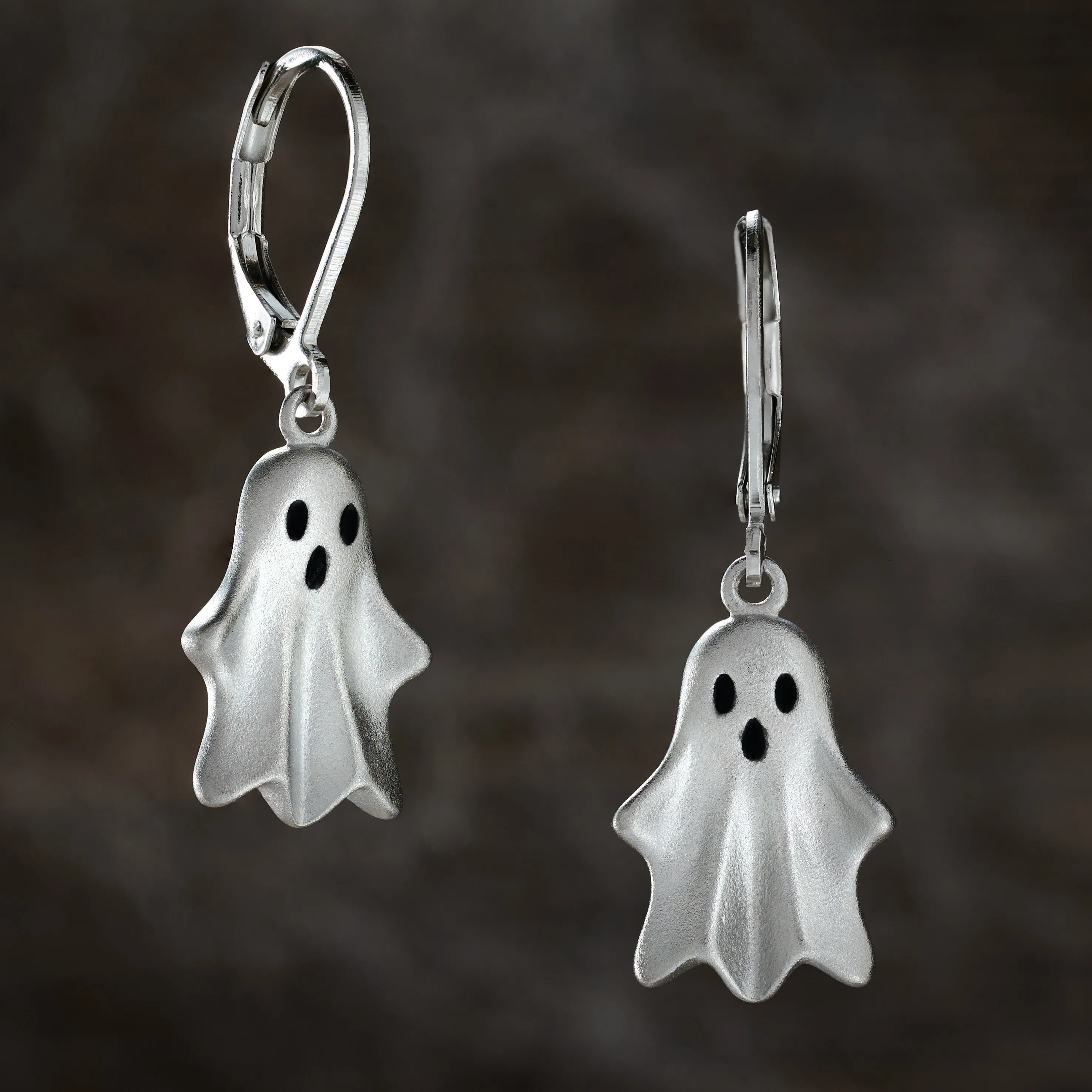 Leverback Spooky Ghost Earrings