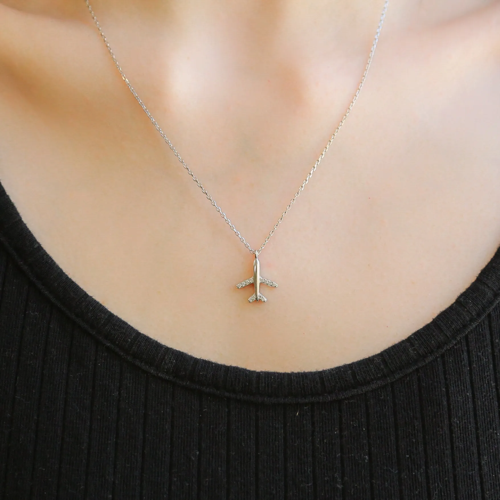 LIFT OFF | 925 Sterling Silver Necklace with CZ Zircon